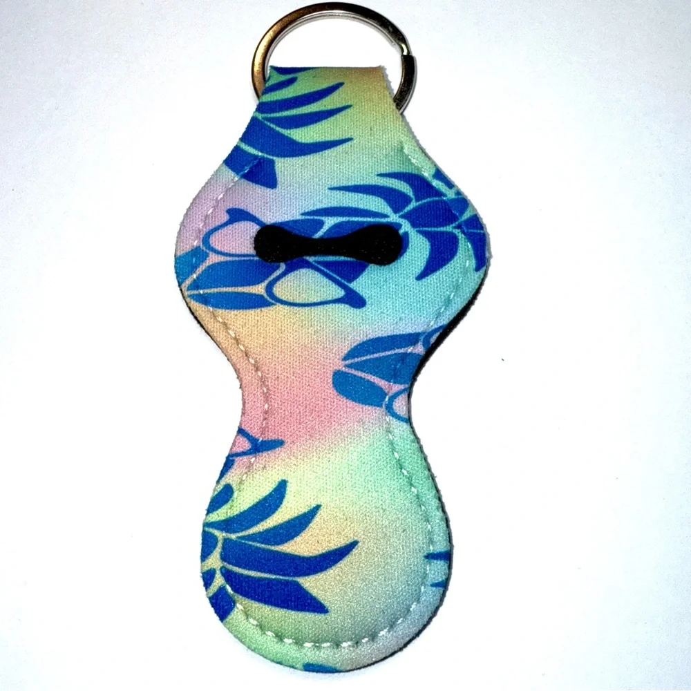 NWOT-Colorful Lip Balm Holder Keychains (5)